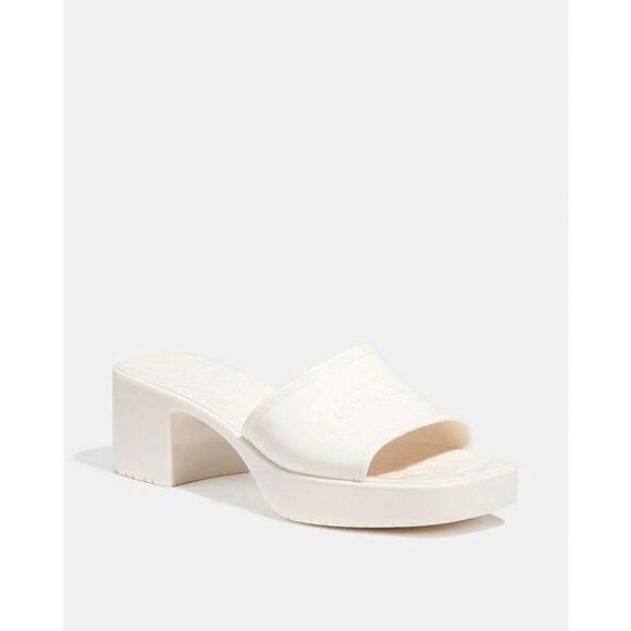 Coach Scarlett Rubber Sandals size 9 Chalk Off White Ivory - Picture 1 of 11